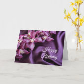 Carte Anniversaire - Orchidées (Fleur jaune)