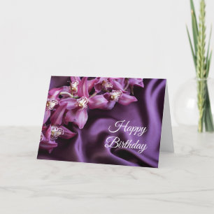 Carte Anniversaire - Orchidées