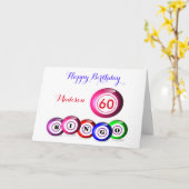 Carte Anniversaire orienté de bingo-test chanceux de (Fleur jaune)