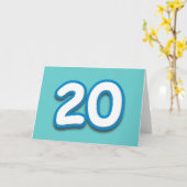 Carte Anniversaire ou anniversaire de 20 ans - ajoutez (Fleur jaune)