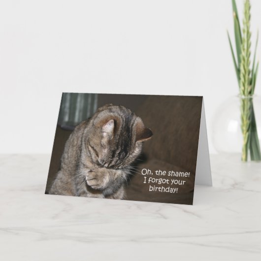 Carte Anniversaire oublié (Devant)