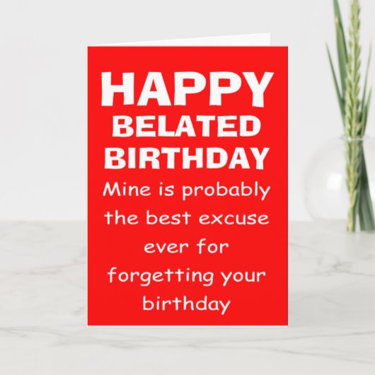 Carte anniversaire oublié (Devant)