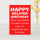 Carte anniversaire oublié (Fleur jaune)