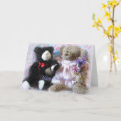 Carte Anniversaire-Ours (Fleur jaune)