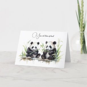 Carte Anniversaire Ours de panda aquarelle