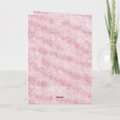 Carte Anniversaire Paillettes Rose Fardé (Dos)