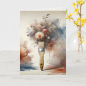 Carte Anniversaire Paintbrush Flower Bund (Fleur jaune)