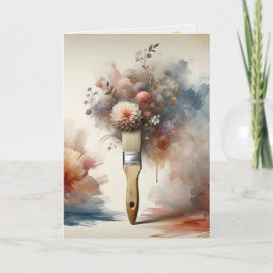 Carte Anniversaire Paintbrush Flower Bund