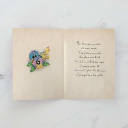 Carte Anniversaire Pansy. (Intérieur)
