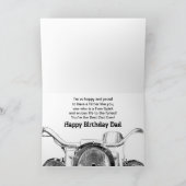 Carte Anniversaire - papa - casque de motard - moto (Intérieur)