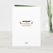 Carte Anniversaire, papa, cerf avec Antlers dans le Bush (Dos)