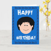 Carte Anniversaire Papa (fille) (Fleur jaune)