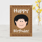 Carte Anniversaire Papa (fille) (Fleur jaune)