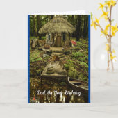 Carte Anniversaire Papa Hamster Pêcheur (Fleur jaune)