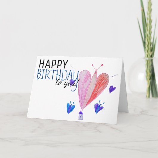 Carte Anniversaire - Papillon - Blanc - Matte (Devant)