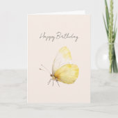 Carte Anniversaire Papillon Jaune (Devant)