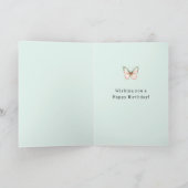 Carte Anniversaire Papillons Renard Mignon Happy Mint (Intérieur)