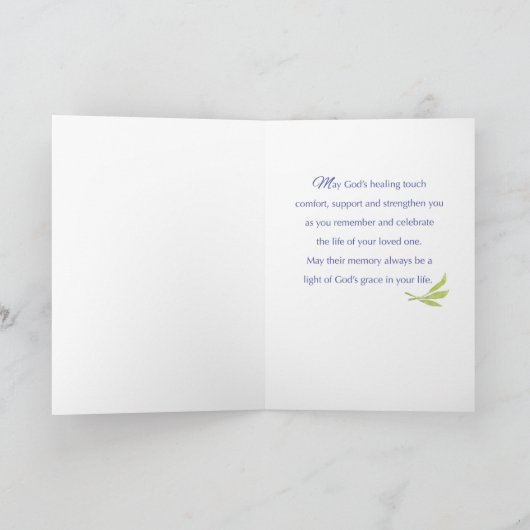 Carte Anniversaire paradisiaque Religieux Lumière Bougie (Intérieur)