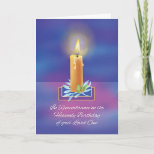 Carte Anniversaire paradisiaque Religieux Lumière Bougie