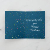 Carte "Anniversaire" "Parfait Friend" avec Cute Ba (Intérieur)