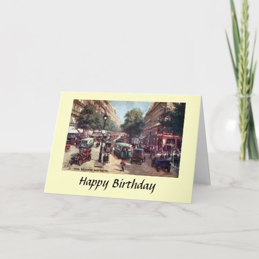 Carte Anniversaire - Paris, Blvd Monmartre (Devant)