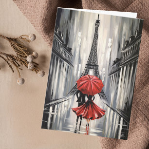 Carte Anniversaire Paris Romantique Tour Eiffel Amour Ma