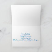 Carte Anniversaire partagé, Bright Retro Paisley (Intérieur)