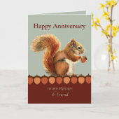 Carte Anniversaire Partenaire Ami Toujours Nuts Sur Vous (Fleur jaune)