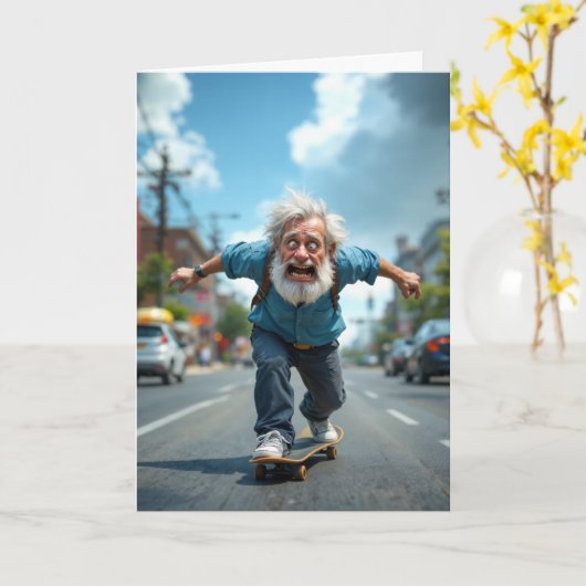 Carte Anniversaire "Pas si extrême" (Fleur jaune)