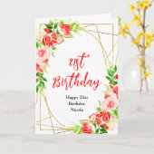 Carte Anniversaire Pastèque et Grenade (Fleur jaune)