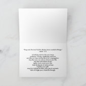 Carte Anniversaire, Pasteur, Pélican blanc sur un rocher (Intérieur)