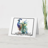 Carte Anniversaire Peacock (Devant)