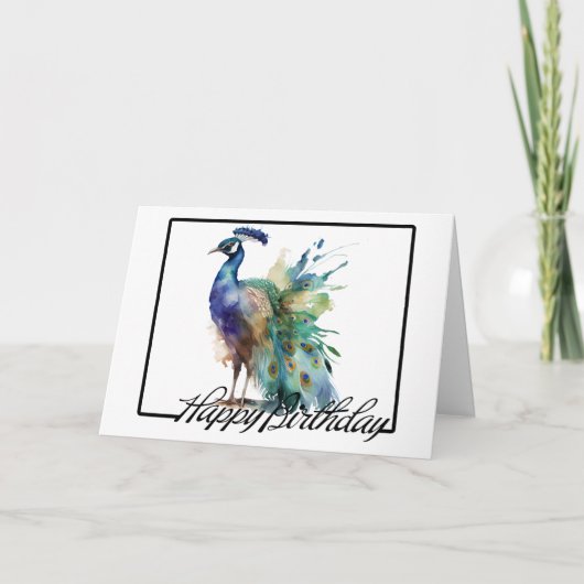 Carte Anniversaire Peacock (Devant)