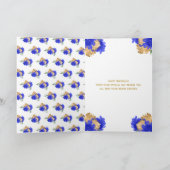 Carte Anniversaire Peau Noire Princesse Bleu Joyeux Anni (Intérieur)