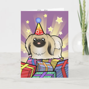 Carte Anniversaire Pekingese (show cut)