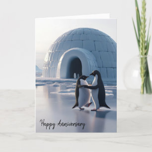 Carte Anniversaire Penguins Danser Lentement