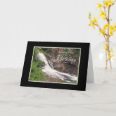 Carte Anniversaire Pensez à vous cascade (Fleur jaune)