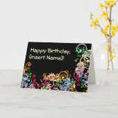 Carte Anniversaire personnalisable (Fleur jaune)