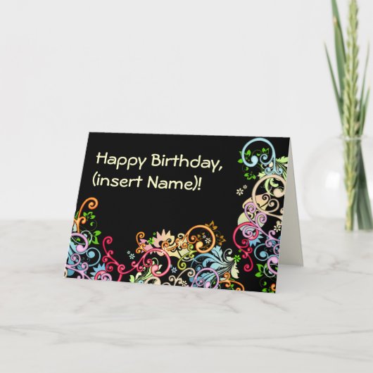 Carte Anniversaire personnalisable (Devant)