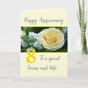 Carte Anniversaire personnalisable Cousin et Femme