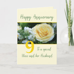 Carte Anniversaire personnalisable nièce et mari