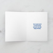 Carte Anniversaire Personnalisable Old Glory (Intérieur)