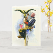 Carte Anniversaire Personnalisable Old Glory (Fleur jaune)