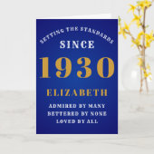 Carte Anniversaire personnalisé 1930 Ajouter votre nom B (Fleur jaune)