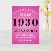 Carte Anniversaire Personnalisé 1930 Rose Gras Féminin P (Fleur jaune)