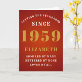 Carte Anniversaire personnalisé 1959 Ajouter Votre Nom R (Fleur jaune)