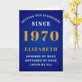 Carte Anniversaire personnalisé 1970 Ajouter votre nom B (Fleur jaune)