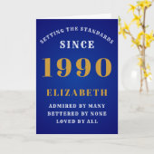 Carte Anniversaire personnalisé 1990 Aimé Ajouter un nom (Fleur jaune)