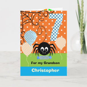 Carte Anniversaire personnalisé 7 ans Halloween pour pet