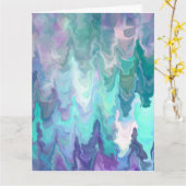 Carte Anniversaire personnalisé avec joli bleu et violet (Fleur jaune)